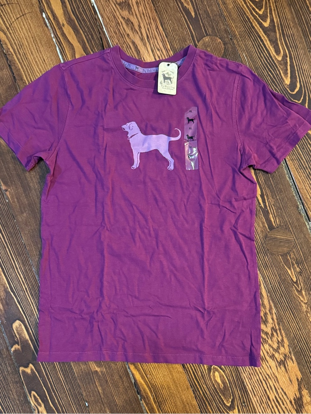The Black Dog Purple Short Sleeve Tee with Dog Graphic 2025
